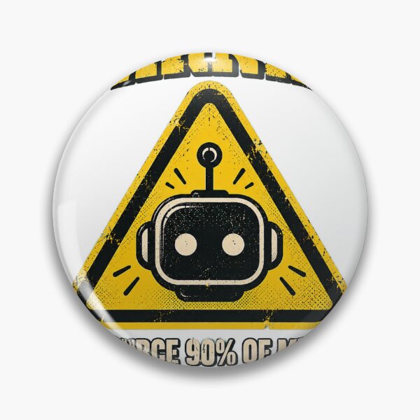 Item preview, Funny Warning Label Shirt | AI Chatbot Brain Joke Tee | Sarcastic Tech Graphic T-Shirt designed and sold by RokomariFabric.