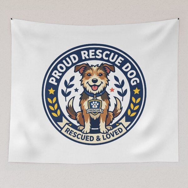 Item preview, Proud Rescue Dog Loved designed and sold by Bad-Decisions-Designs.
