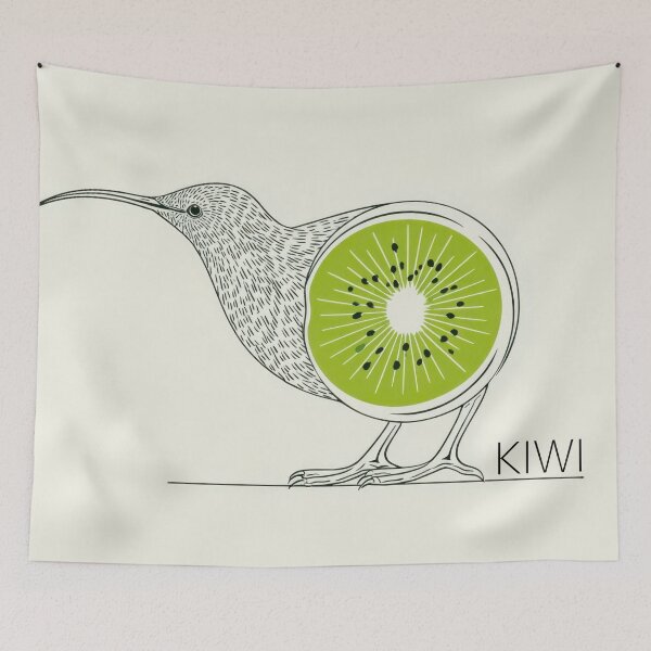 Aperçu de l'œuvre Kiwi à l'intérieur vert créée et vendue par anytka.