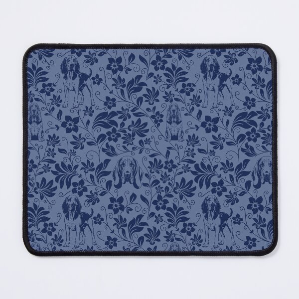Item preview, Bloodhound Floral Pattern | Elegant Botanical Dog Design Blue designed and sold by WildLakePatterns.