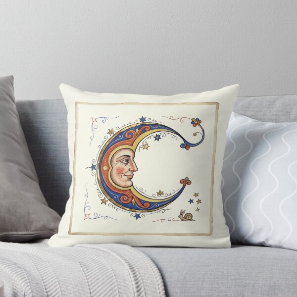 Item preview, The Phlegmatic Luna: Medieval Illuminated Crescent Moon and Snail-Hare Art designed and sold by FreiherrPK.