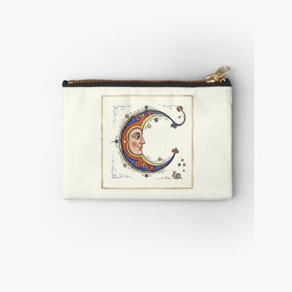 Item preview, The Phlegmatic Luna: Medieval Illuminated Crescent Moon and Snail-Hare Art designed and sold by FreiherrPK.