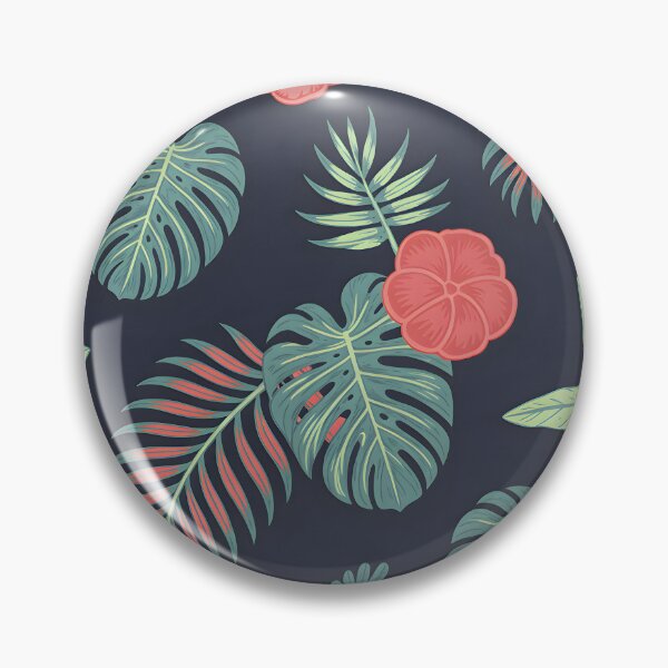 Item preview, Tropical Monstera and Hibiscus Floral Pattern designed and sold by ART BOND.