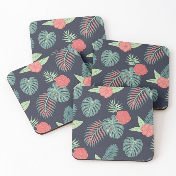 Item preview, Tropical Monstera and Hibiscus Floral Pattern designed and sold by ART BOND.