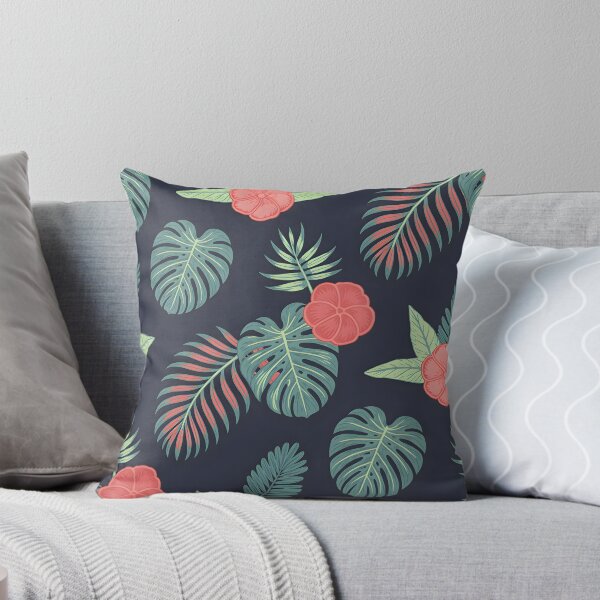 Item preview, Tropical Monstera and Hibiscus Floral Pattern designed and sold by ART BOND.