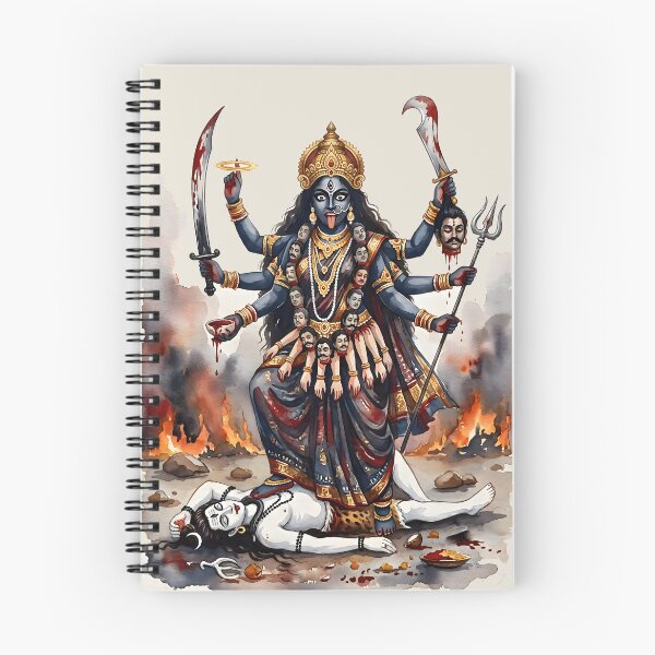 Artikelvorschau, Aquarellkunst der Göttin Kali entworfen und verkauft von hutofdesigns.