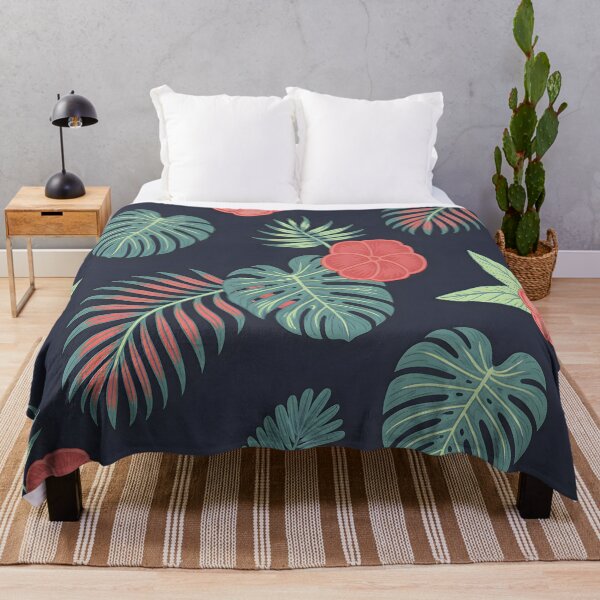 Item preview, Patrón floral tropical de monstera e hibisco designed and sold by ART BOND.