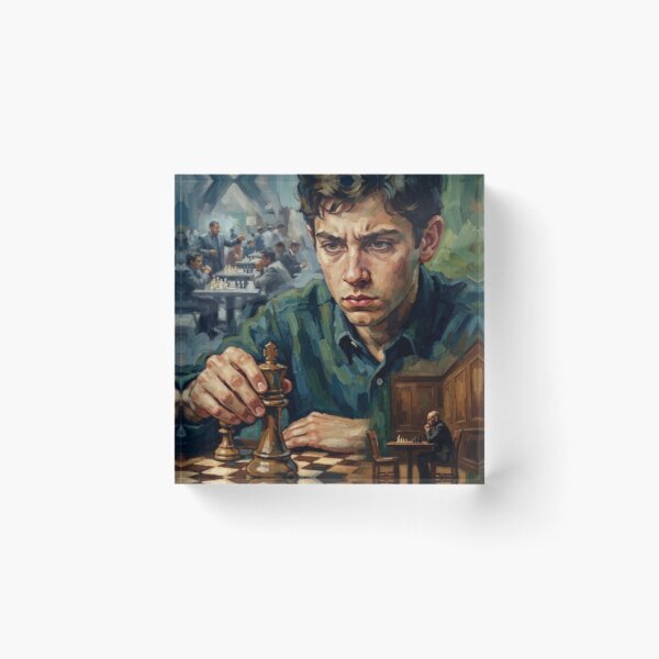 Artikelvorschau, Suche nach einer Hommage an Bobby Fischer durch bildende Kunst entworfen und verkauft von Art's Diner.