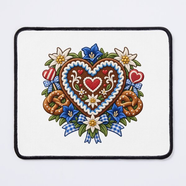 Item preview, Gingerbread heart with edelweiss and gentian designed and sold by Kisho.