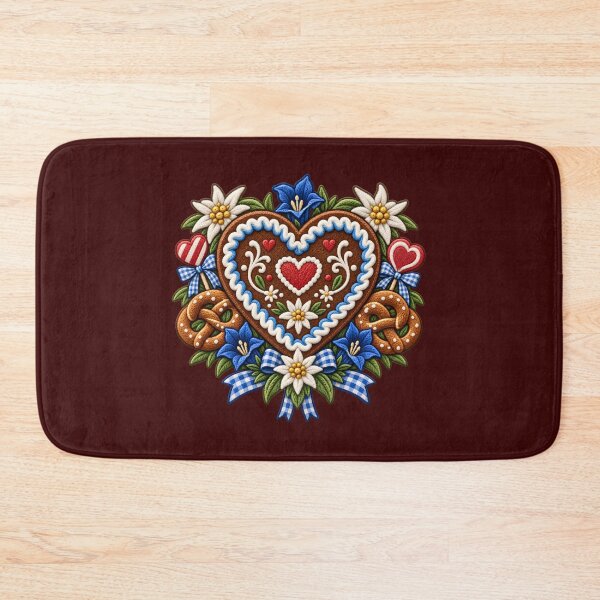 Item preview, Gingerbread heart with edelweiss and gentian designed and sold by Kisho.
