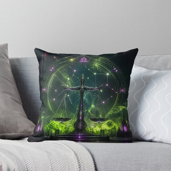 Item preview, Cyberpunk Libra Zodiac - Neon Gothic Mechanical Scales designed and sold by LazyDayzCo.