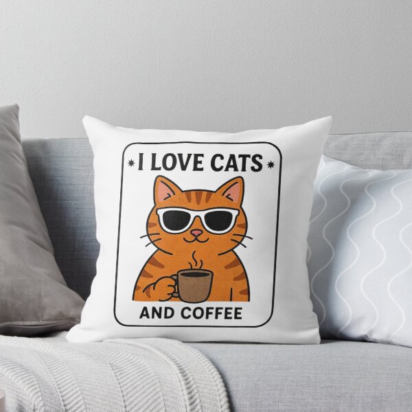 Item preview, I Love Cats And Coffe T-Shirt designed and sold by DegiXblooms.