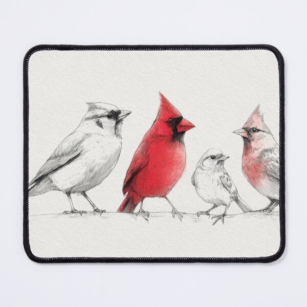 Item preview, Four birds are standing in a row designed and sold by anytka.