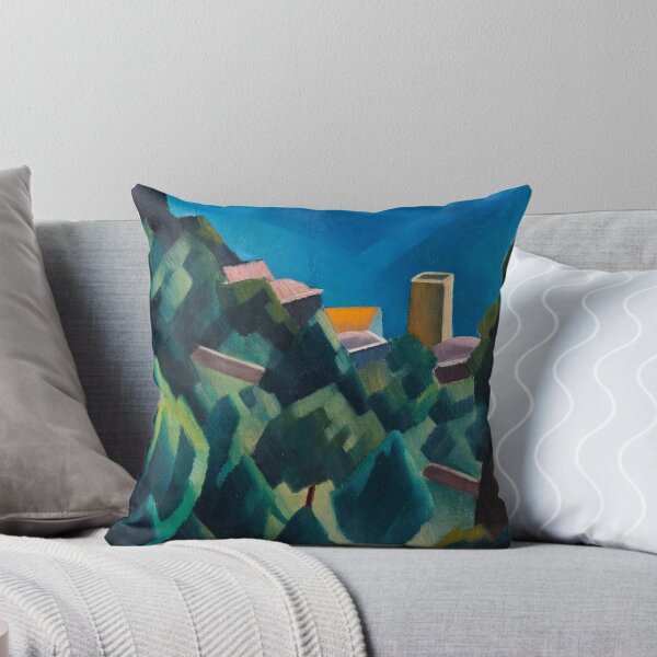 Item preview, Marine in Positano, Italy, Amalfi Coast landscape painting print circa 1923 by  Adolf Erbsloh designed and sold by Jéanpaul  Ferro.