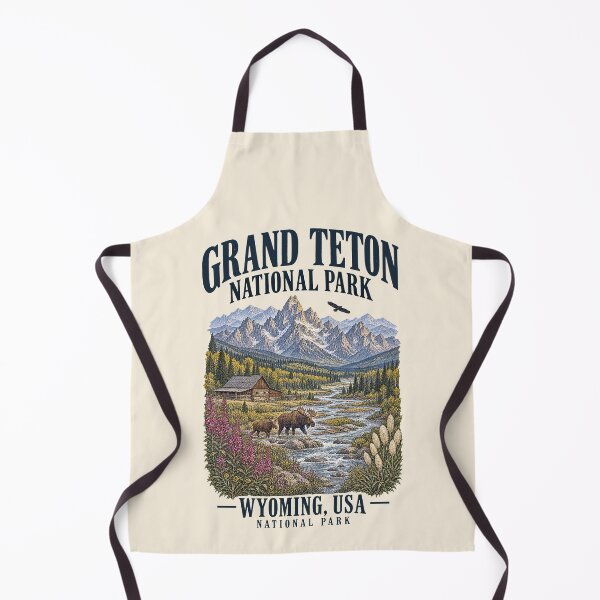 Item preview, Grand Teton National Park, Wyoming, USA [Vintage Illustration] designed and sold by elektronen.