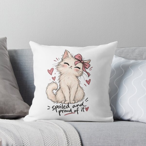 Item preview, Spoiled And Proud Of It White Cat designed and sold by Fuzzaroo.