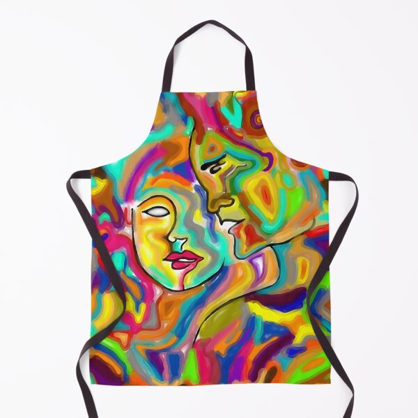 Item preview, colorful abstract lovers portrait designed and sold by Jay21743ori.