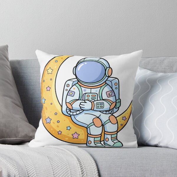 Item preview, Cute Astronaut Sitting On Golden Crescent Moon designed and sold by vienaphi.