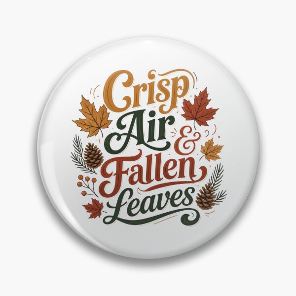 Item preview, Crisp Air Fallen Leaves Autumn Typography Quote designed and sold by OlesiaCraft.