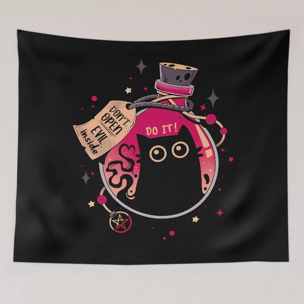 Item preview, Bottled Menace - Evil Black Cat designed and sold by korzeplammelx.