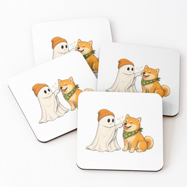 Item preview, Ghost Boops Happy Dog Nose Boo-p Funny Cute designed and sold by OlyvieArt.