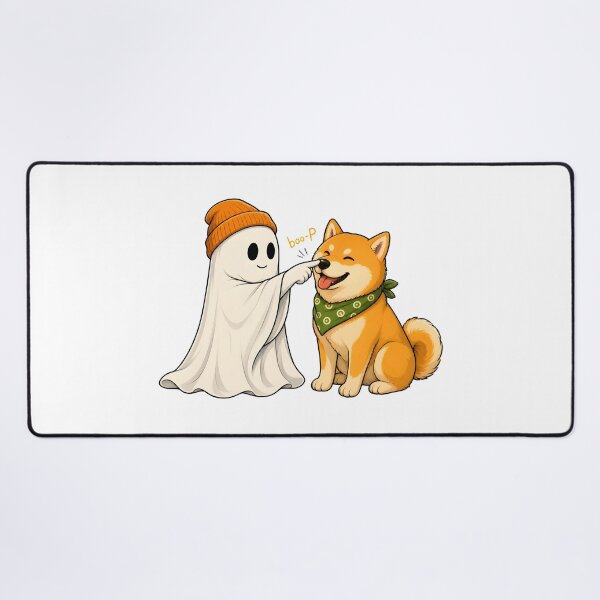 Item preview, Ghost Boops Happy Dog Nose Boo-p Funny Cute designed and sold by OlyvieArt.