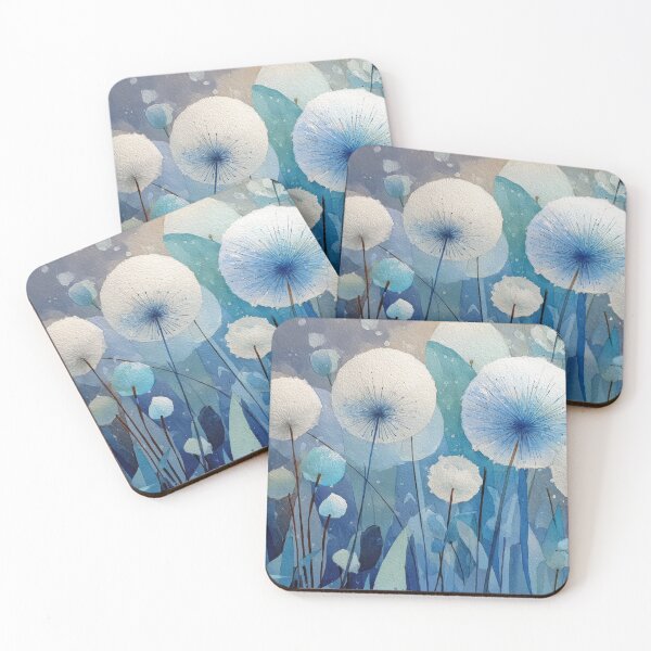 Item preview, Dandelions in shades of blue designed and sold by anytka.
