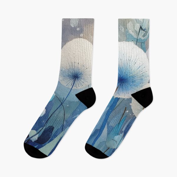 Item preview, Dandelions in shades of blue designed and sold by anytka.