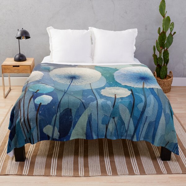 Item preview, Dandelions in shades of blue designed and sold by anytka.