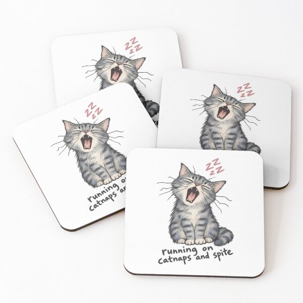 Item preview, Running On Catnaps And Spite Funny Cat designed and sold by Fuzzaroo.