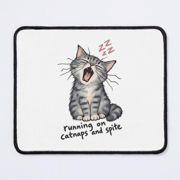 Item preview, Running On Catnaps And Spite Funny Cat designed and sold by Fuzzaroo.