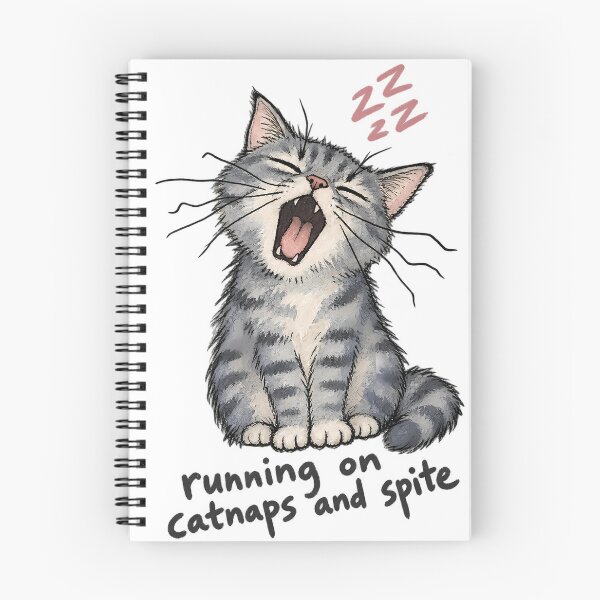 Item preview, Running On Catnaps And Spite Funny Cat designed and sold by Fuzzaroo.
