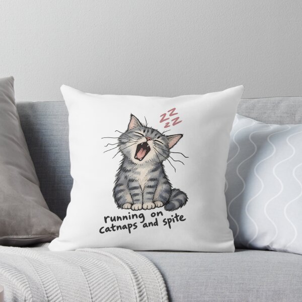Item preview, Running On Catnaps And Spite Funny Cat designed and sold by Fuzzaroo.