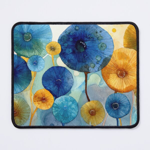 Item preview, Colorful flower shapes on a canvas designed and sold by anytka.