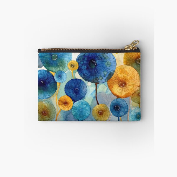 Item preview, Colorful flower shapes on a canvas designed and sold by anytka.