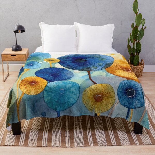 Item preview, Colorful flower shapes on a canvas designed and sold by anytka.
