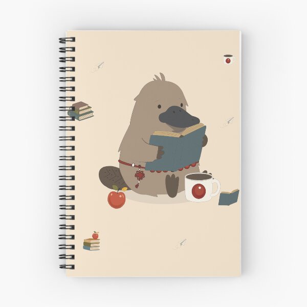 Item preview, Cute Platypus Character Reading a Book at School designed and sold by TatinkaArtskill.