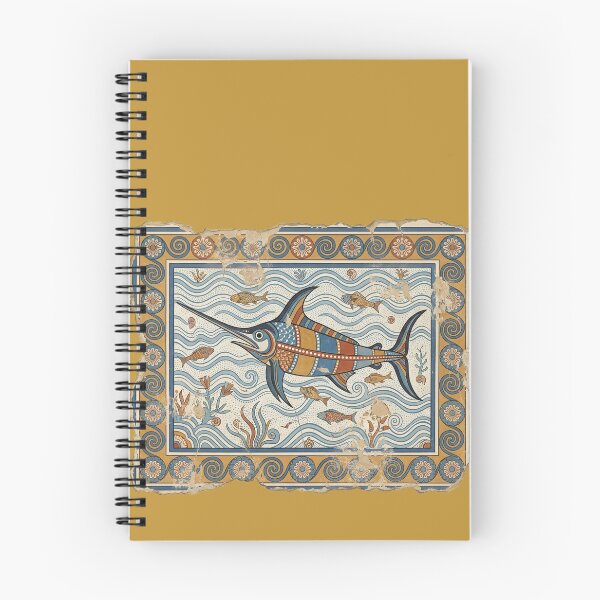 Item preview, The Aegean Charger: Minoan Bronze Age Swordfish Marine Fresco Art designed and sold by FreiherrPK.