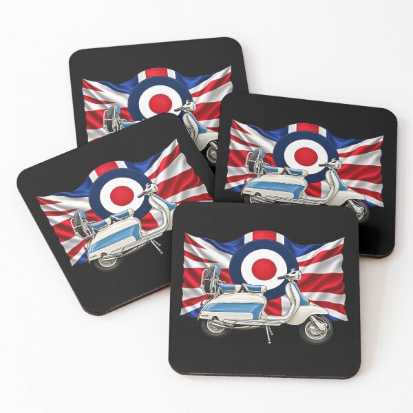 Item preview, Classic Lambretta Scooter with Union Jack & RAF Roundel | Vintage Mod Scooter Design designed and sold by GarnerSupplyCo.