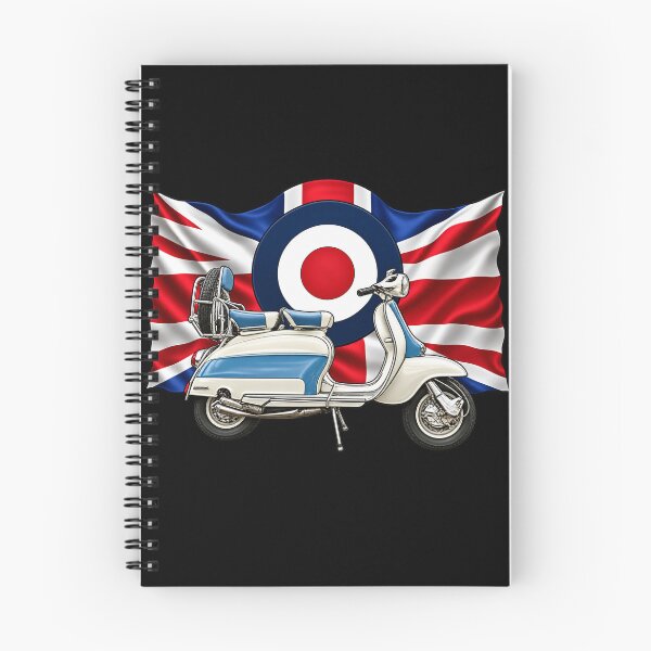 Item preview, Classic Lambretta Scooter with Union Jack & RAF Roundel | Vintage Mod Scooter Design designed and sold by GarnerSupplyCo.