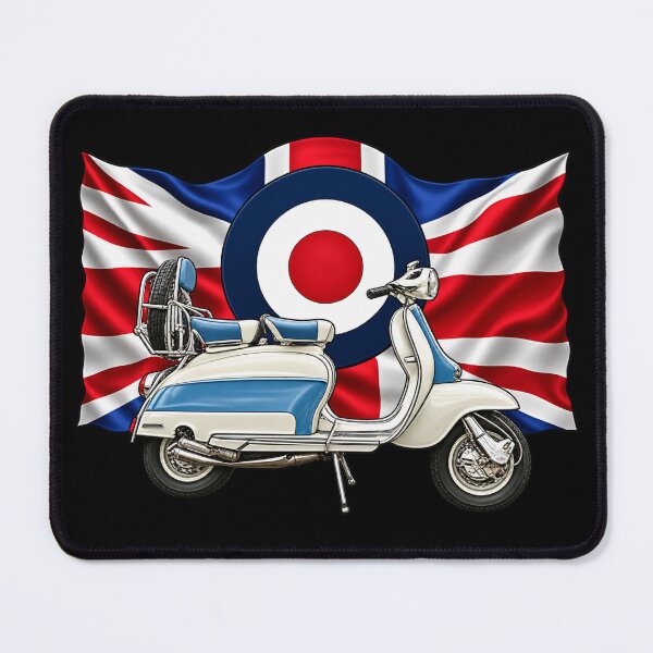 Item preview, Classic Lambretta Scooter with Union Jack & RAF Roundel | Vintage Mod Scooter Design designed and sold by GarnerSupplyCo.