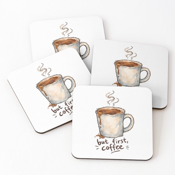 Item preview, But First Coffee Hand Drawn Mug designed and sold by WorkLoop.