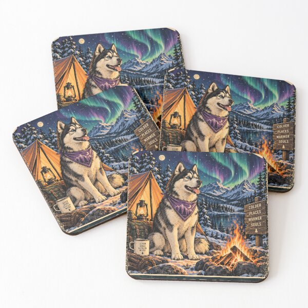 Item preview, Husky Waiting at the Ski Lift designed and sold by A Light Worker.