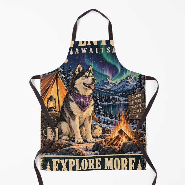 Item preview, Husky Waiting at the Ski Lift designed and sold by A Light Worker.