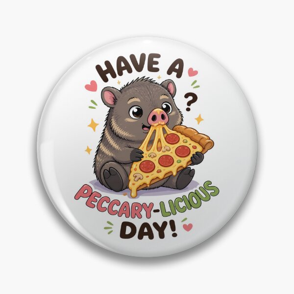 Item preview, Cute Javelina Pizza Lover - Collared Peccary designed and sold by Art-Arcade6.