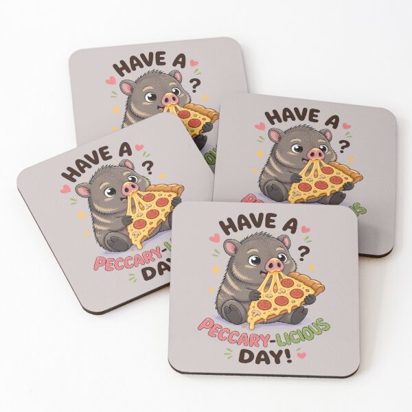 Item preview, Cute Javelina Pizza Lover - Collared Peccary designed and sold by Art-Arcade6.