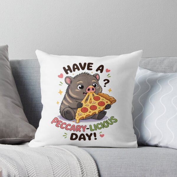 Item preview, Cute Javelina Pizza Lover - Collared Peccary designed and sold by Art-Arcade6.