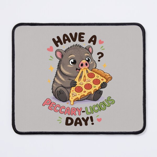 Item preview, Cute Javelina Pizza Lover - Collared Peccary designed and sold by Art-Arcade6.