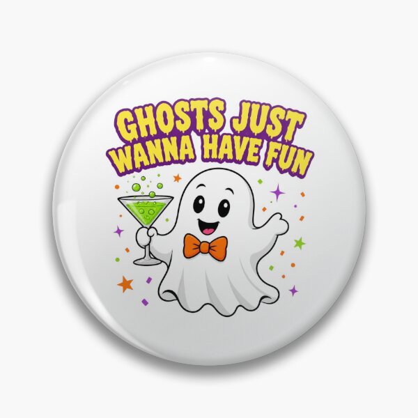Item preview, Ghosts Just Wanna Have Fun Halloween Ghost designed and sold by OlesiaCraft.