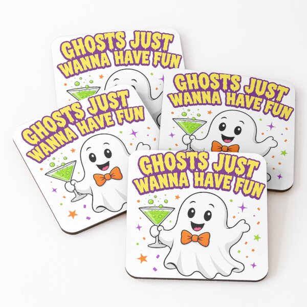 Item preview, Ghosts Just Wanna Have Fun Halloween Ghost designed and sold by OlesiaCraft.